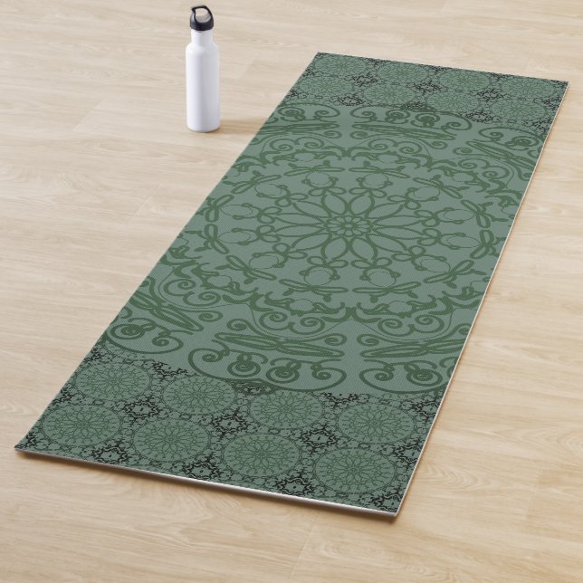Mandala Green Gray Duvet Cover Yogamatte (Beispiel)