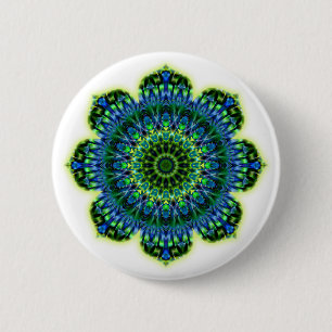 Mandala grün blau button