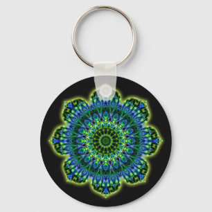 Mandala grün blau schwarz schlüsselanhänger