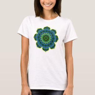 Mandala grün blau T-Shirt