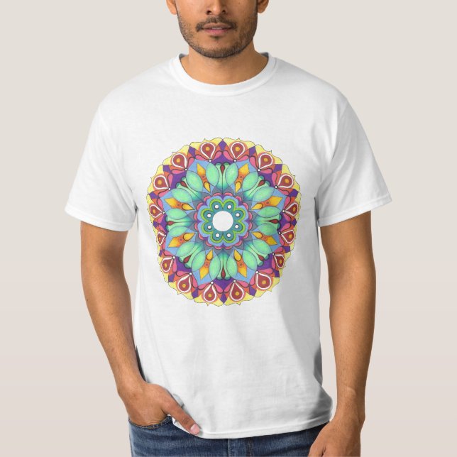 Mandala-Grün T-Shirt (Vorderseite)