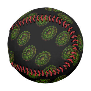 Mandala grün und rosa baseball