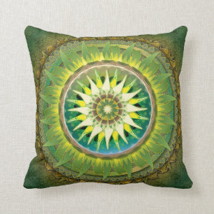 Mandala-grünes Kissen