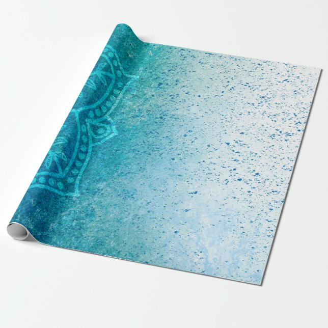 Mandala-Grunge-Muster Geschenkpapier (Ungerollt)