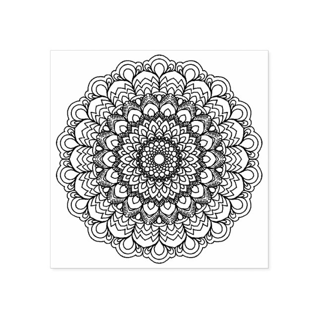 Mandala Gummistempel (Prägung)