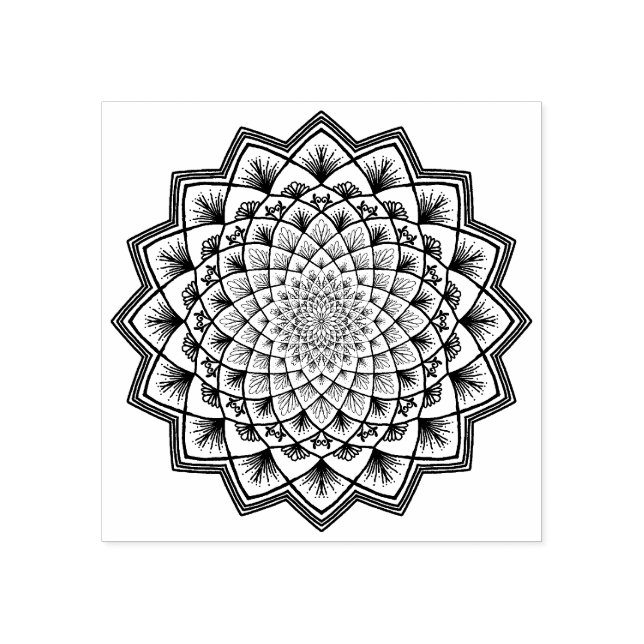Mandala Gummistempel (Prägung)