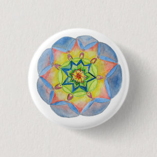 Mandala Hand bemalte Mandala Button