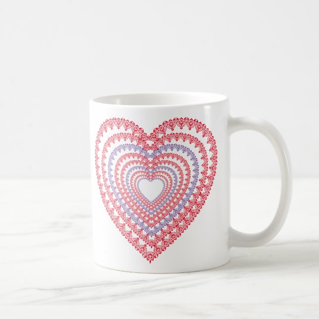 Mandala Heart Coffee Tasse (Rechts)