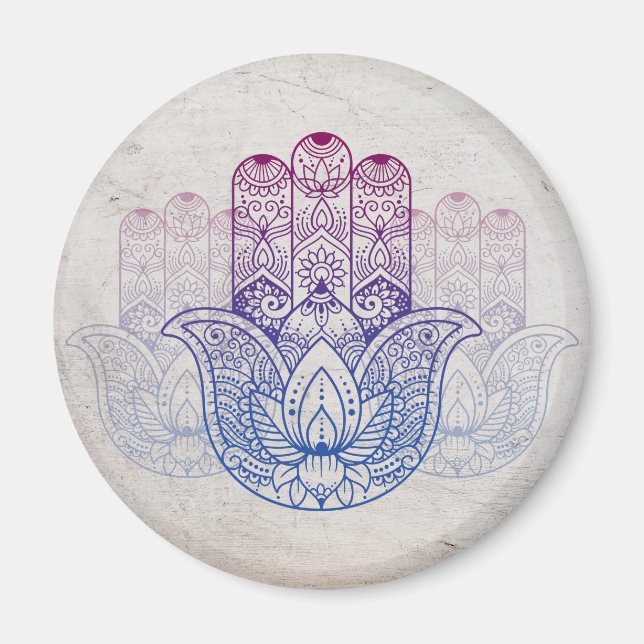Mandala Henna | Lotus Hand Magnet (Vorne)