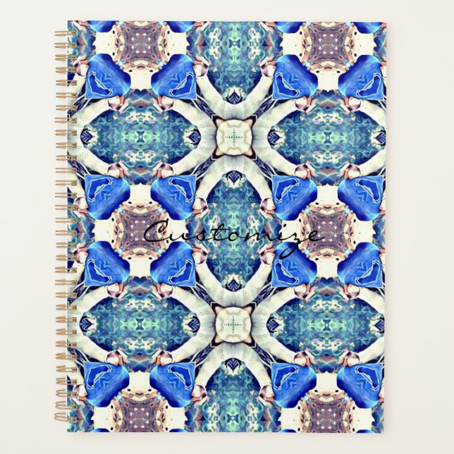 Mandala Herzen designen blau Thunder_Cove Planer (Vorderseite)