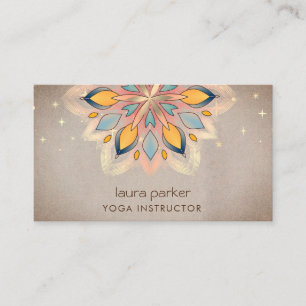 Mandala Holistisches Lotus Blumen Zen Meditation Y Visitenkarte