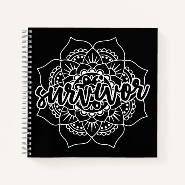 Mandala im Weißen Journal Notizbuch (Vorderseite)