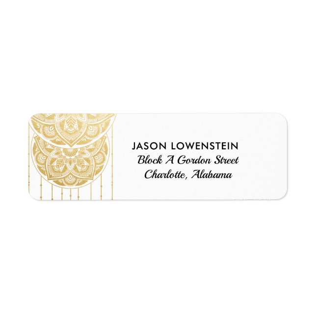 Mandala Imitats Gold Foil Boho Wedding (Vorne)