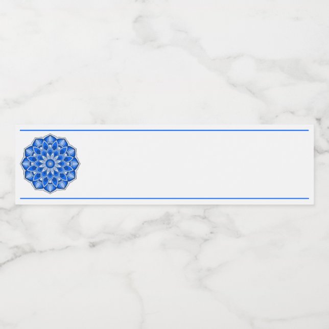 Mandala in blau (Einzelnes Label)
