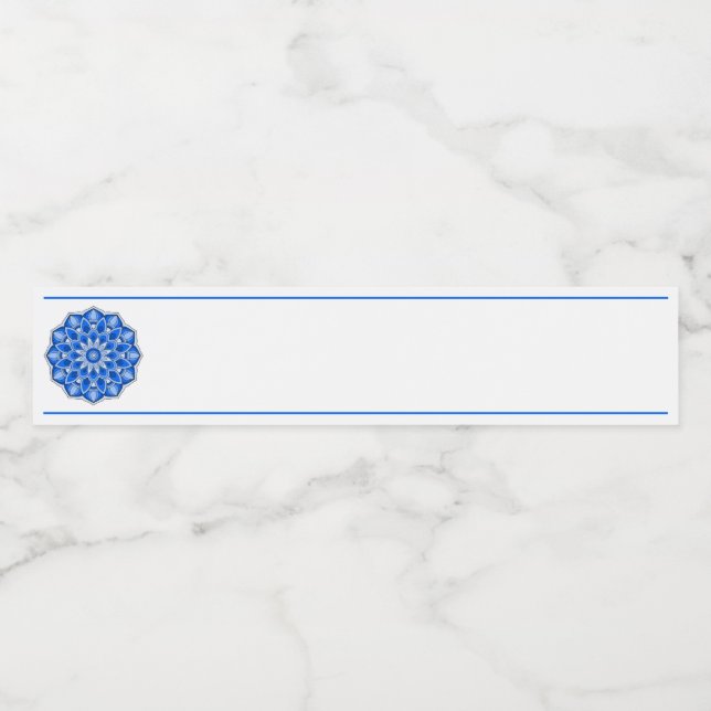 Mandala in blau (Einzelnes Label)