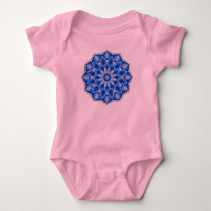 Mandala in blau baby strampler