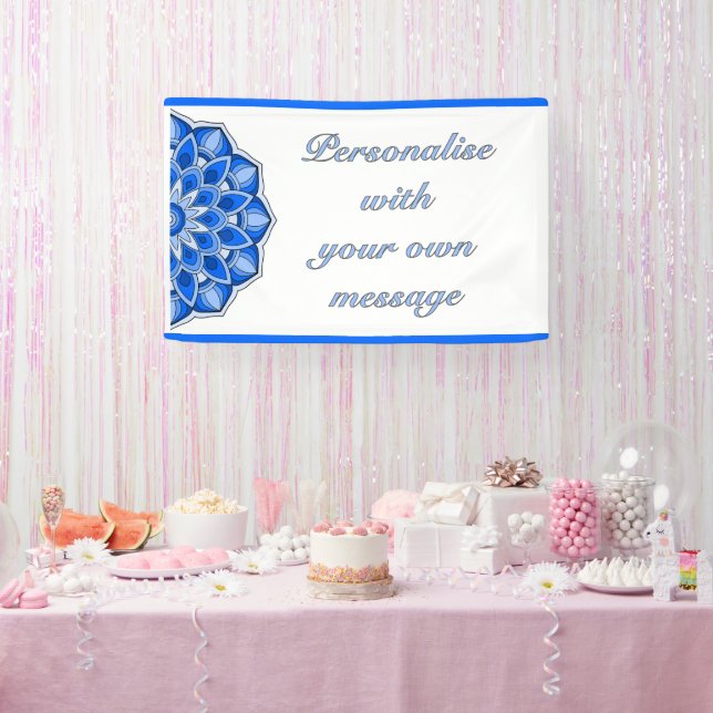 Mandala in Blau Banner (Party)