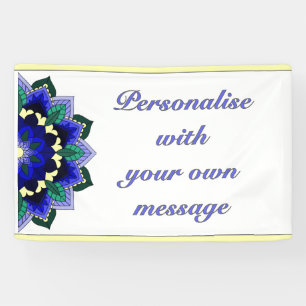 Mandala in Blau Banner