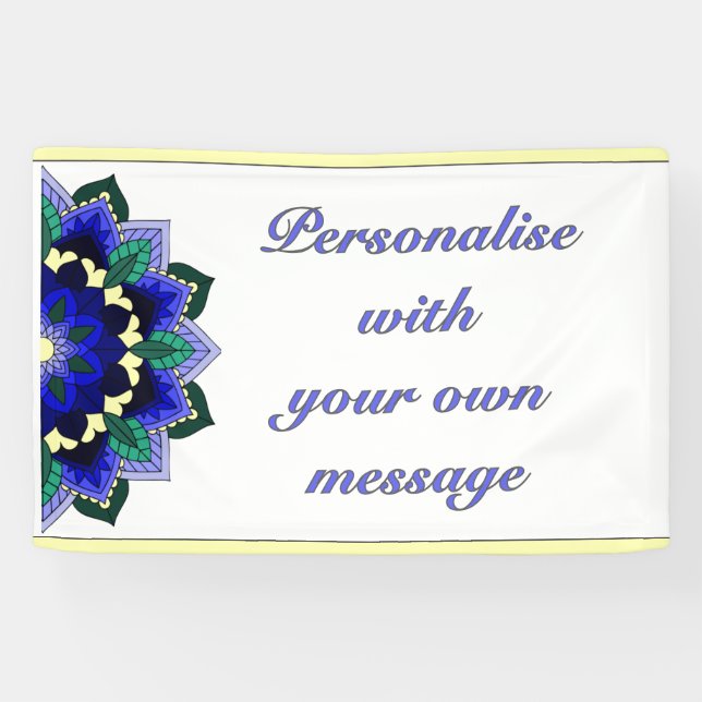 Mandala in Blau Banner (Horizontal)