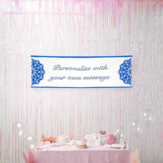 Mandala in Blau Banner (Party)