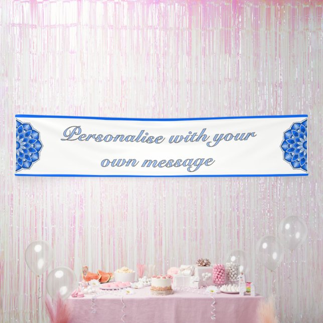 Mandala in Blau Banner (Party)