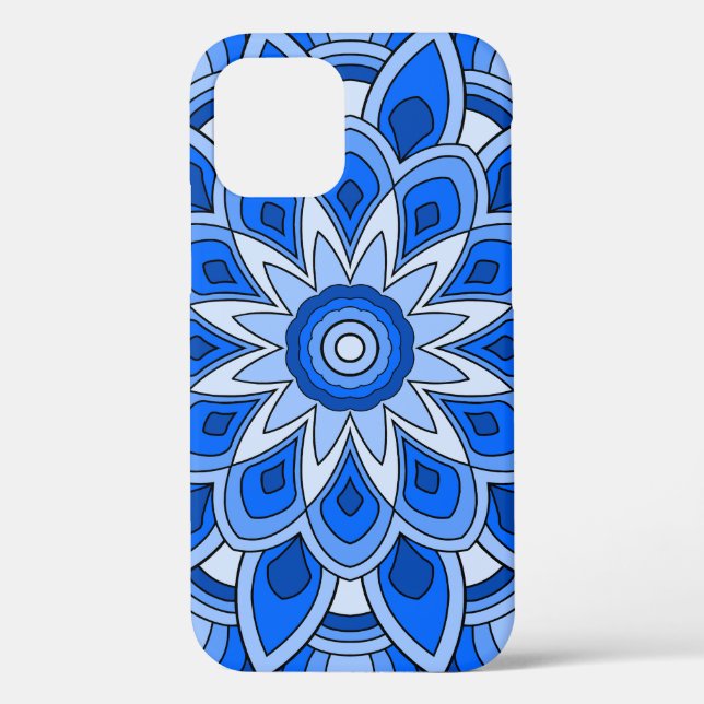 Mandala in blau Case-Mate iPhone hülle (Rückseite)