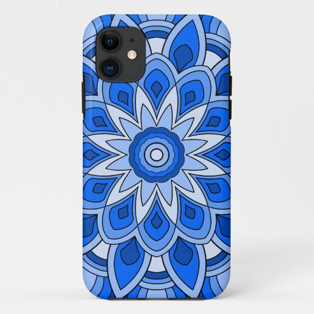 Mandala in blau Case-Mate iPhone hülle (Rückseite)