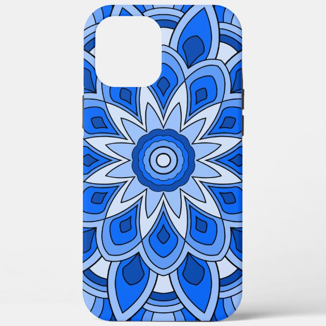 Mandala in blau Case-Mate iPhone hülle (Rückseite)