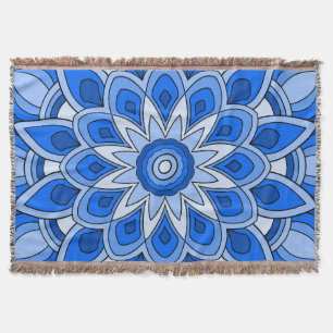 Mandala in blau decke