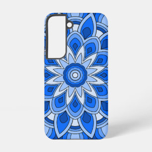 Mandala in blau samsung galaxy hülle