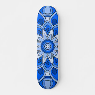 Mandala in blau skateboard