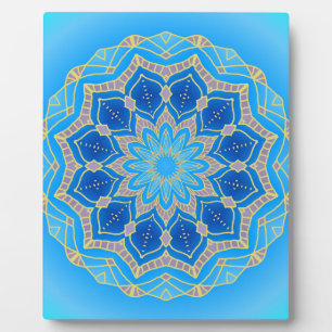 Mandala in blau und türkis fotoplatte