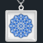 Mandala in blau versilberte kette<br><div class="desc">Während die Mandala ihren Ursprung in Indien hat,  sind die Schönheiten der modernisierten Mandalase heute für viele Gegenstände in der Zuhause sowie für Kleidungsdekorationen geeignet. Hinweis: Es gibt eine Vielzahl von Produkten mit diesem Design geeignet für Ihre Zuhause oder Funktion,  & Mandalase in anderen Farben.</div>