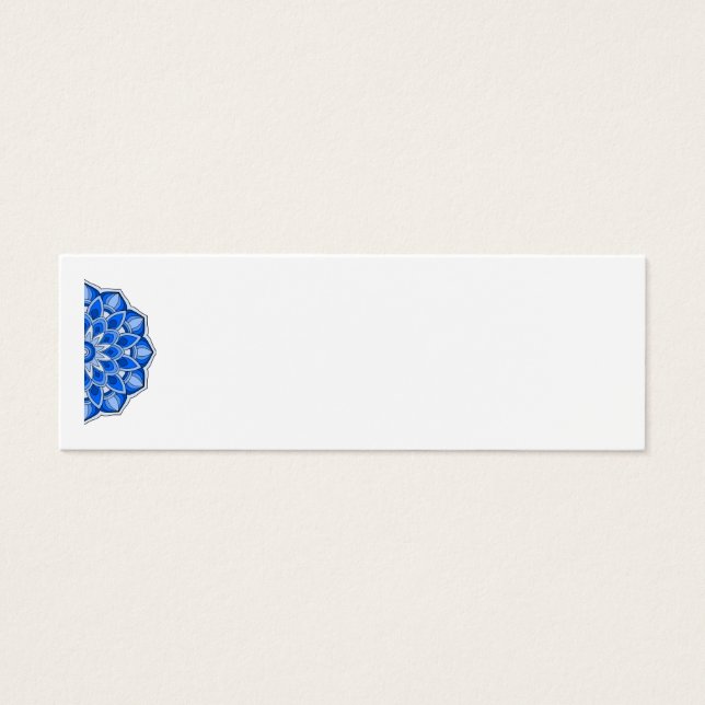 Mandala in blauer Visitenkarte (Vorderseite)