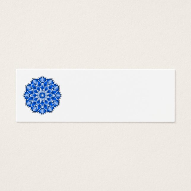 Mandala in blauer Visitenkarte (Vorderseite)