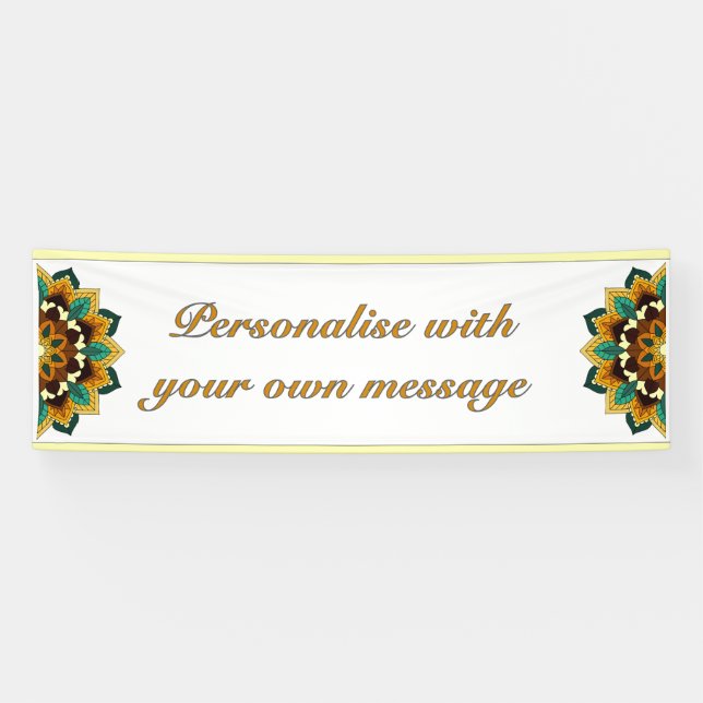 Mandala in Gold Banner (Horizontal)