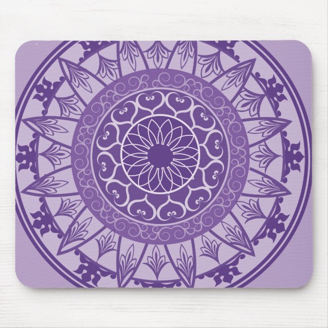 Mandala in Lila Mousepad (Vorne)