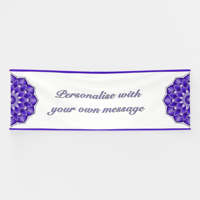 Mandala in purple banner (Horizontal)