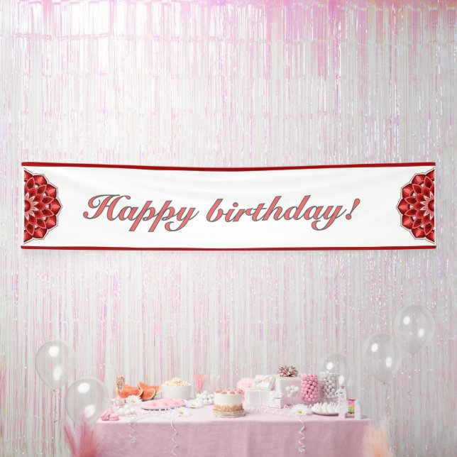 Mandala in Rot Banner (Party)