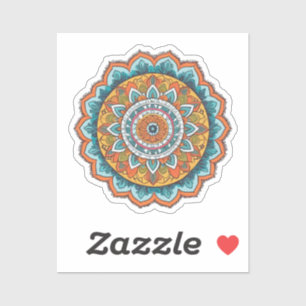 Mandala in verschiedenen Farben Aufkleber