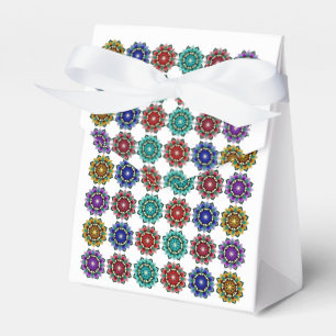 Mandala in verschiedenen Farben Geschenkschachtel