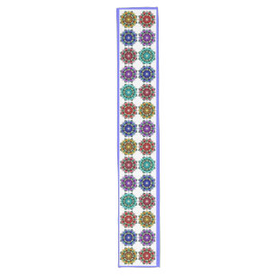 Mandala in verschiedenen Farben Großer Tischläufer