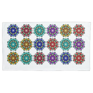Mandala in verschiedenen Farben Kissenbezug