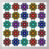 Mandala in verschiedenen Farben