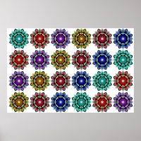 Mandala in verschiedenen Farben