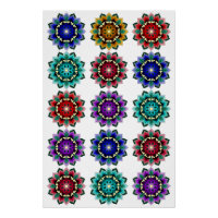 Mandala in verschiedenen Farben