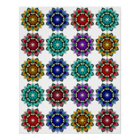 Mandala in verschiedenen Farben