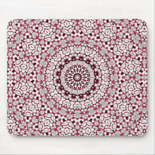 Mandala ist bordeauxgrau mousepad