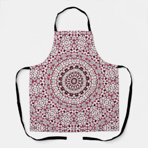 Mandala ist bordeauxgrau schürze