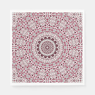Mandala ist bordeauxgrau serviette